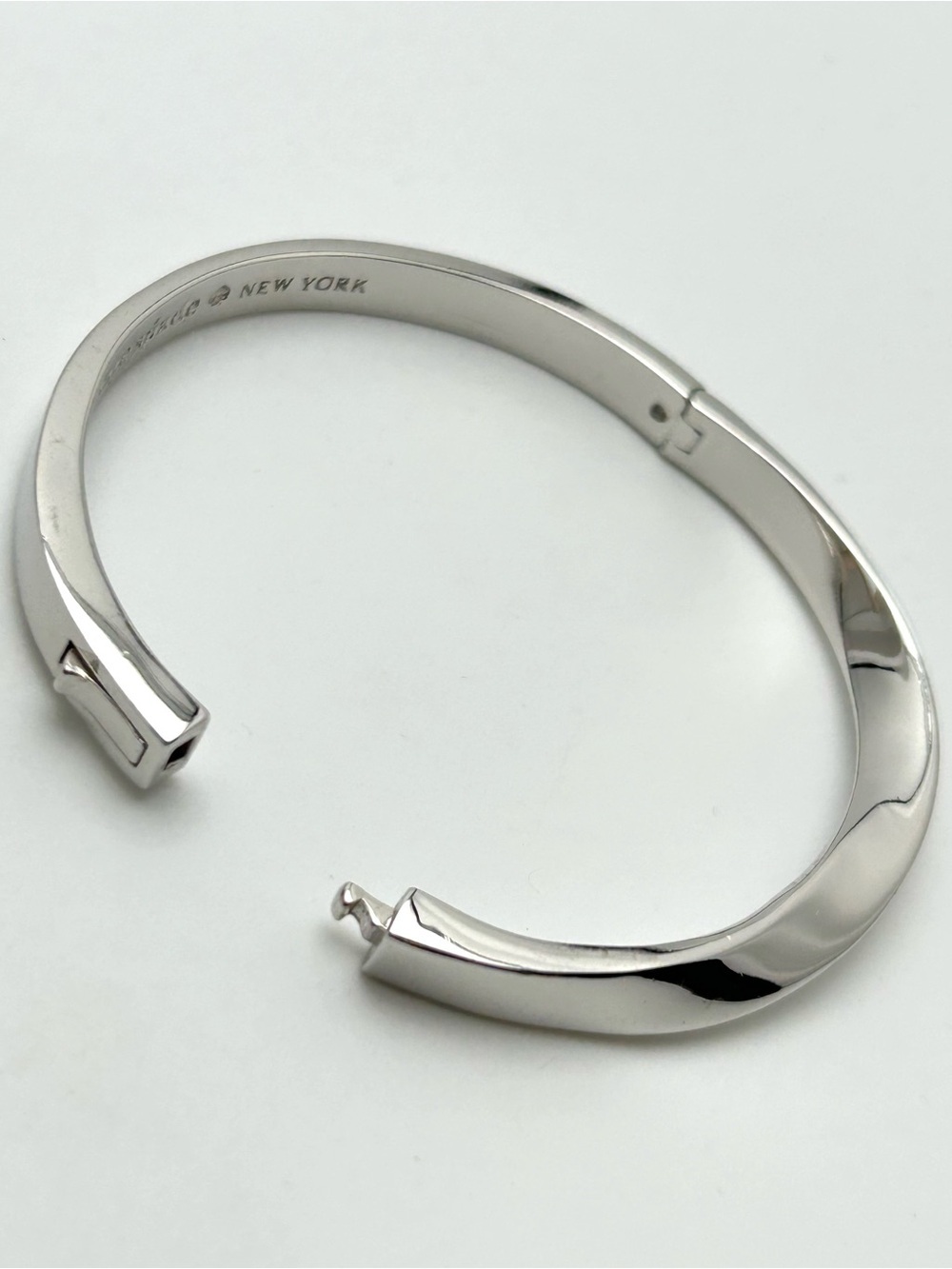 Kate Spade Do the Twist Silver Hinged Bangle Bracelet - Picture 4 of 5